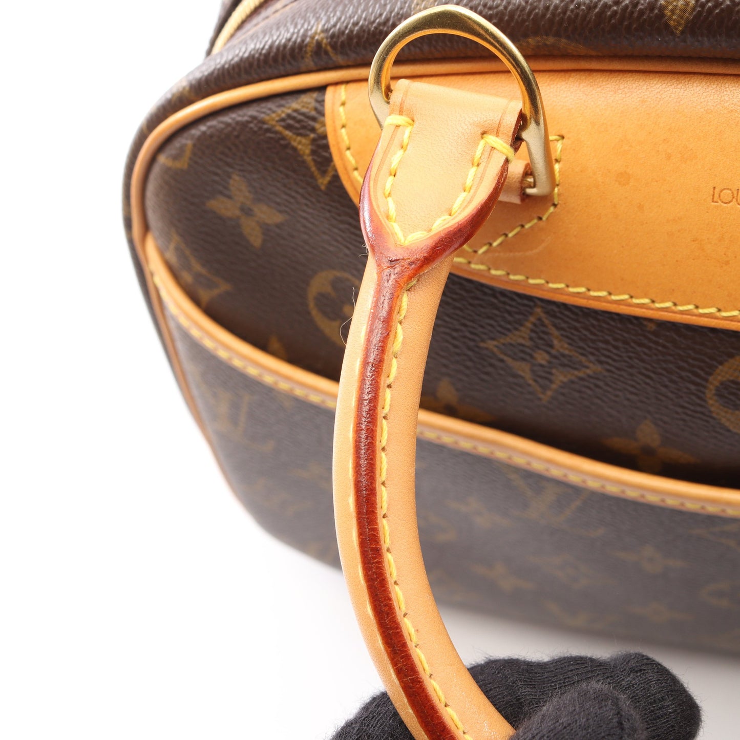 トゥルーヴィル モノグラム ハンドバッグ PVC レザー ブラウン ルイヴィトン バッグ LOUIS VUITTON