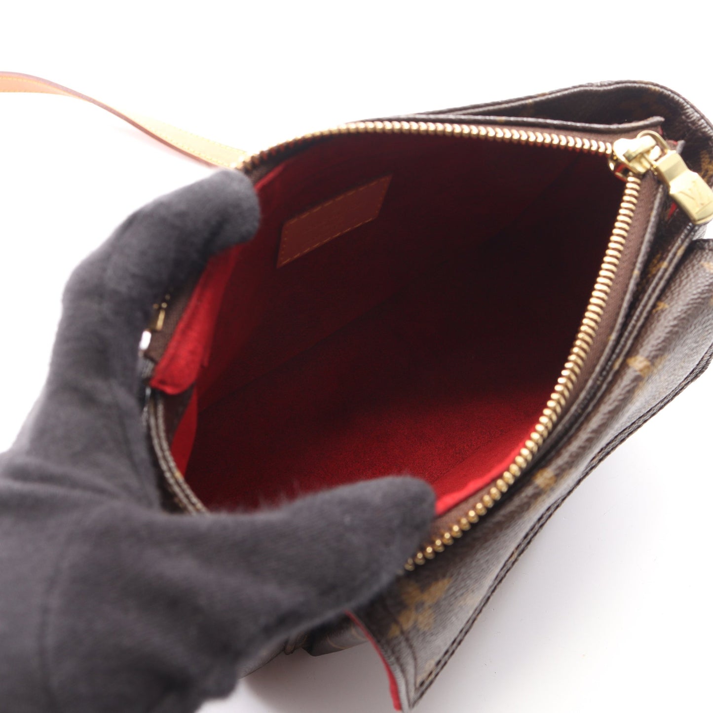 ヴィバシテPM モノグラム ショルダーバッグ PVC レザー ブラウン ルイヴィトン