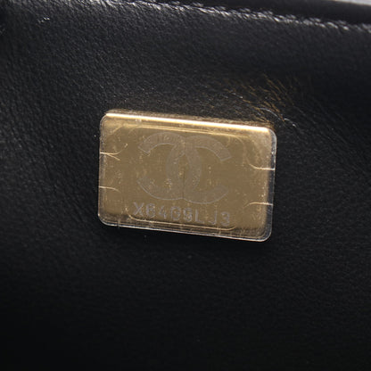 ミニ フラップ バッグ マトラッセ チェーンショルダーバッグ レザー ブラック ゴールド金具 シャネル