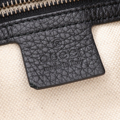 インターロッキングG ショルダーバッグ レザー ブラック グッチ