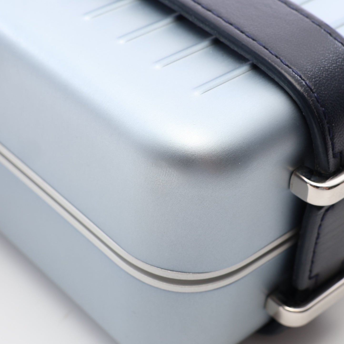 DIOR × RIMOWA パーソナルクラッチ ショルダーバッグ アルミニウム レザー シルバー ネイビー クリスチャンディオール