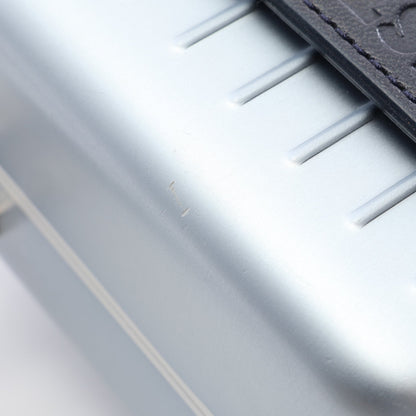 DIOR × RIMOWA パーソナルクラッチ ショルダーバッグ アルミニウム レザー シルバー ネイビー クリスチャンディオール