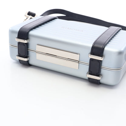 DIOR × RIMOWA パーソナルクラッチ ショルダーバッグ アルミニウム レザー シルバー ネイビー クリスチャンディオール