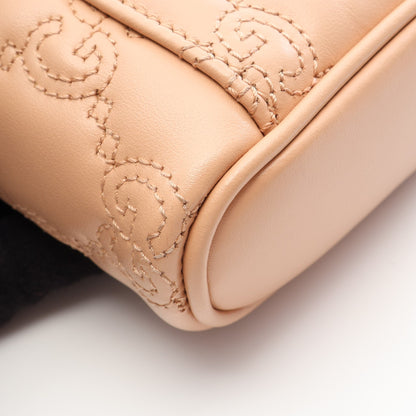 GGマトラッセ 2WAY バニティバッグ レザー ピンクベージュ グッチ バッグ GUCCI