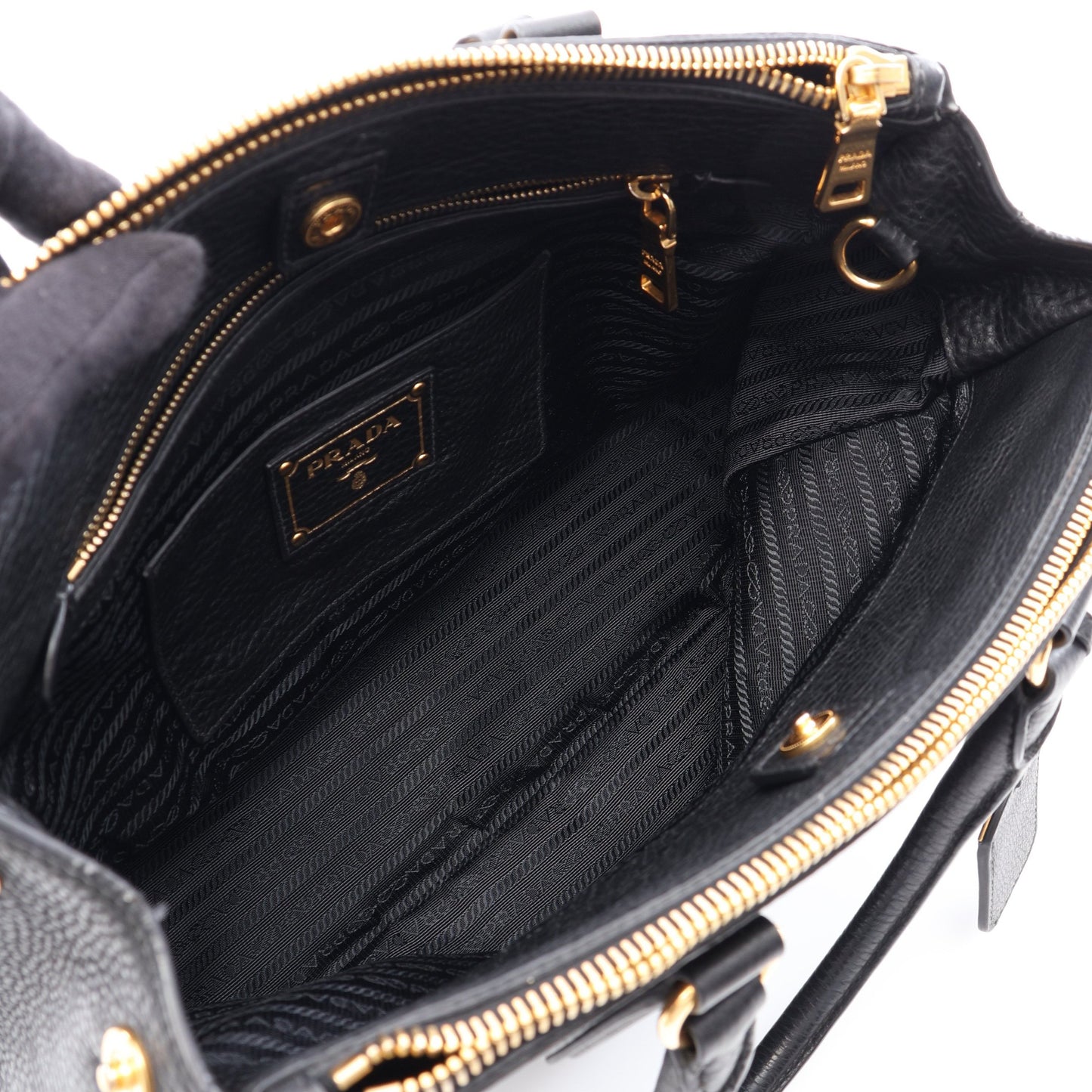 VIT.DAINO 2WAY ハンドバッグ レザー ブラック プラダ