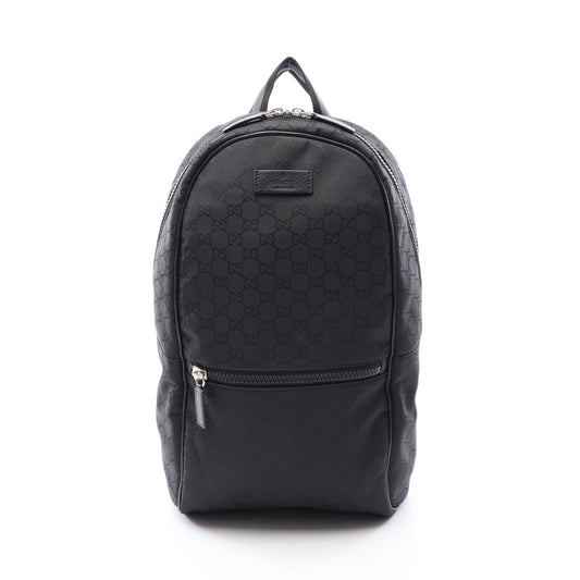GGナイロン バックパック リュックサック ナイロン レザー ブラック グッチ バッグ GUCCI