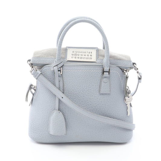 5AC ミニバッグ 2WAY ハンドバッグ レザー ブルーグレー メゾンマルジェラ11 バッグ Maison Margiela 11
