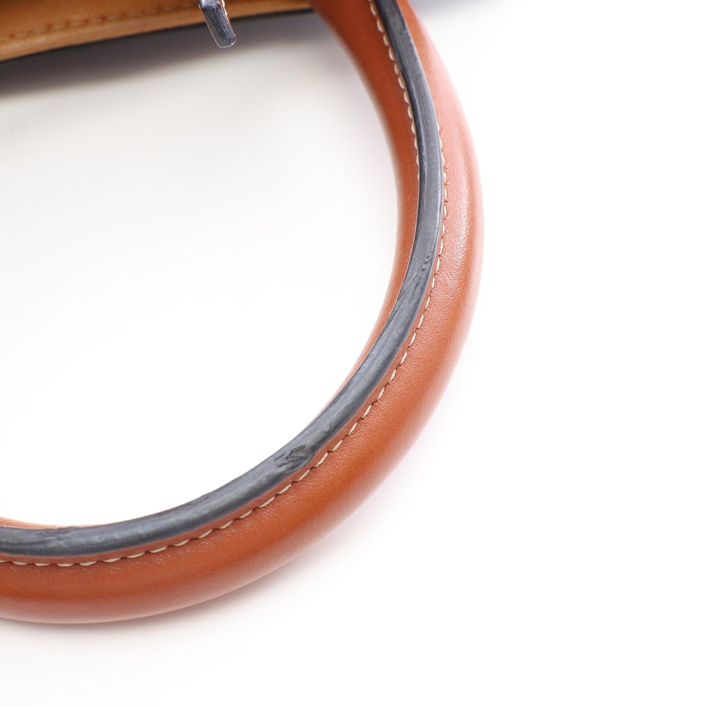 ミニ バーティカル カバ トリオンフ 2WAY ハンドバッグ PVC レザー ブラック ブラウン セリーヌ