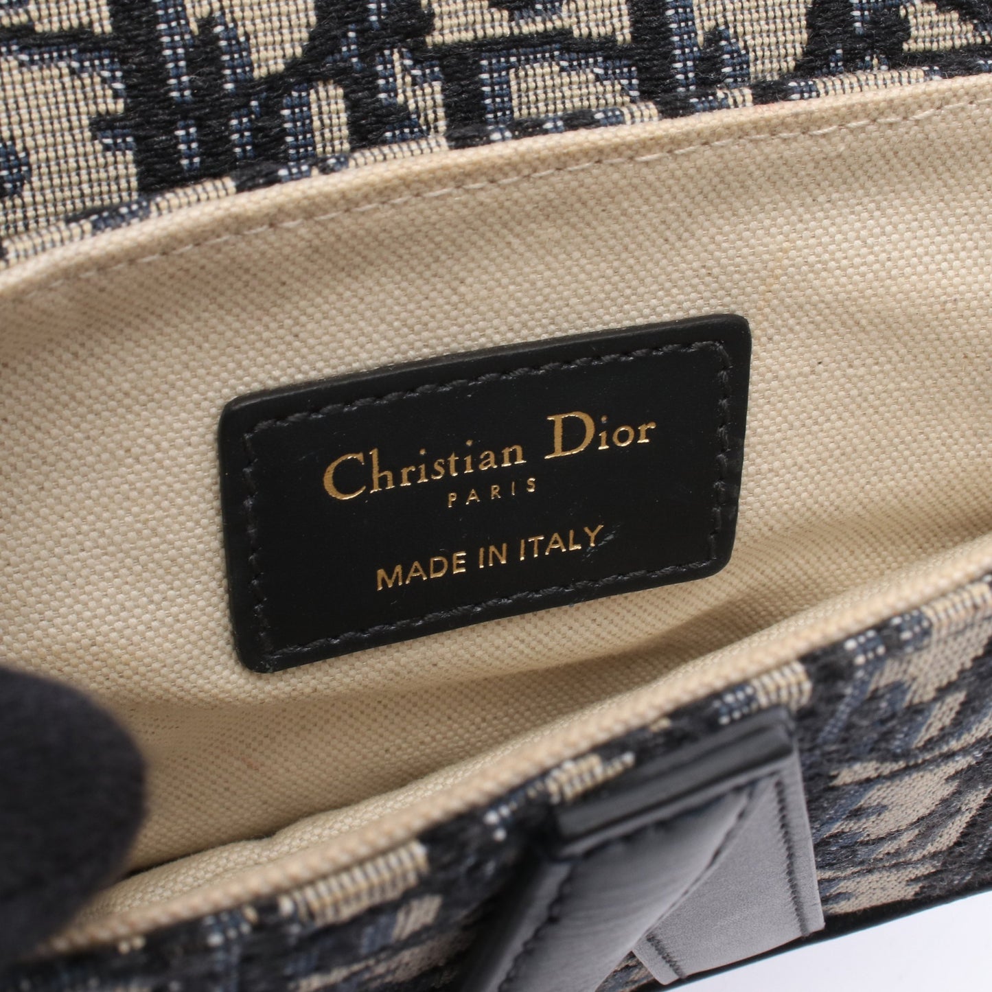 SADDLE サドル オブリーク ハンドバッグ キャンバス レザー ネイビー ベージュ クリスチャンディオール バッグ Christian Dior