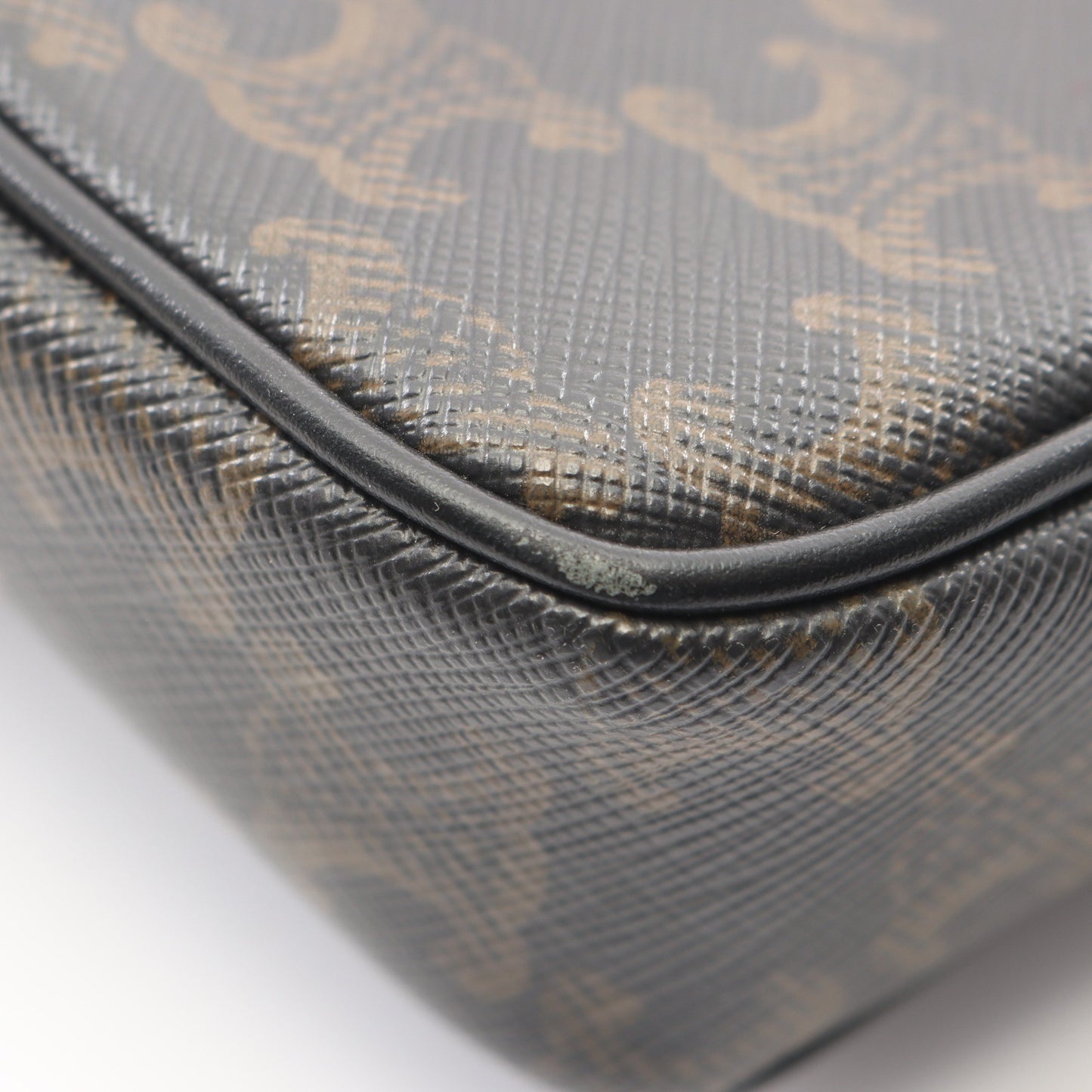 トリオンフ ミディアム メッセンジャーバッグ ショルダーバッグ PVC レザー ブラック セリーヌ
