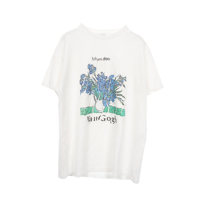 RELAXED FIT TEE ヴァン ゴッホ アイリスプリント 半袖Tシャツ コットン ホワイト マルチカラー ロエベ