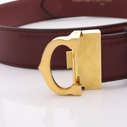 マストライン ゴールド金具 ベルト レザー ボルドー カルティエ 財布・小物 Cartier