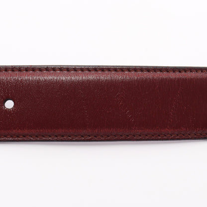 マストライン ゴールド金具 ベルト レザー ボルドー カルティエ 財布・小物 Cartier