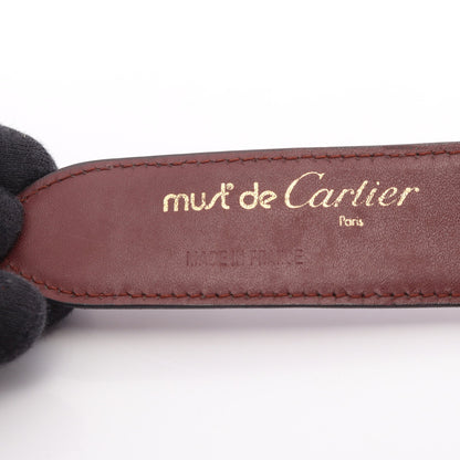 マストライン ゴールド金具 ベルト レザー ボルドー カルティエ 財布・小物 Cartier
