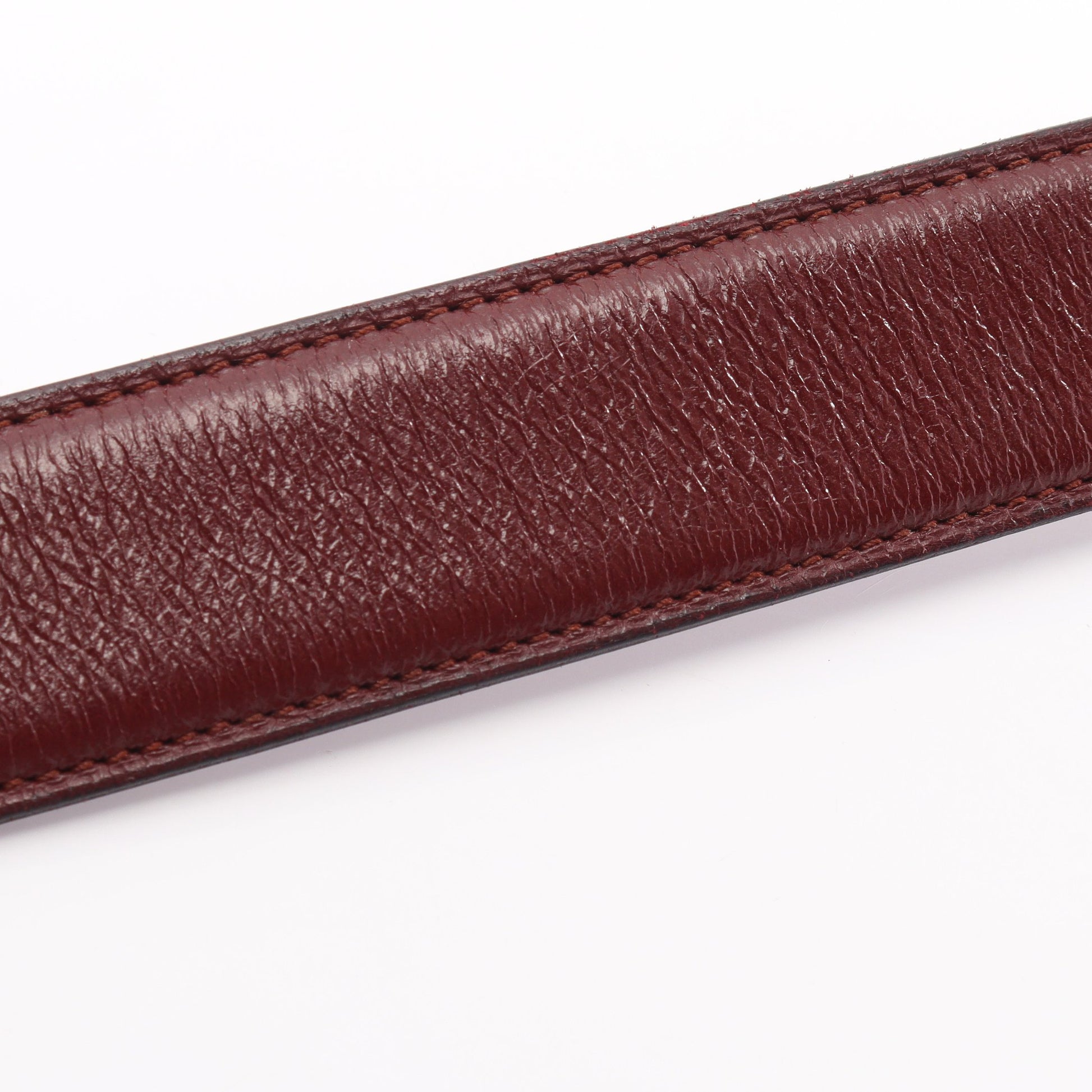 マストライン ゴールド金具 ベルト レザー ボルドー カルティエ 財布・小物 Cartier
