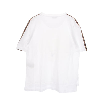 FFロゴテープ オーバーサイズ 半袖Tシャツ コットン ホワイト ベージュ ダークブラウン フェンディ
