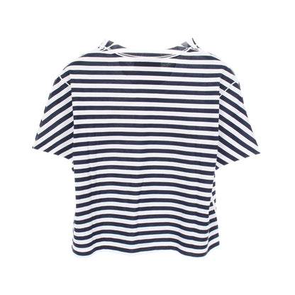 ボーダー 半袖Tシャツ コットン ホワイト ネイビー レッド グッチ