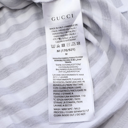 ボーダー 半袖Tシャツ コットン ホワイト ネイビー レッド グッチ