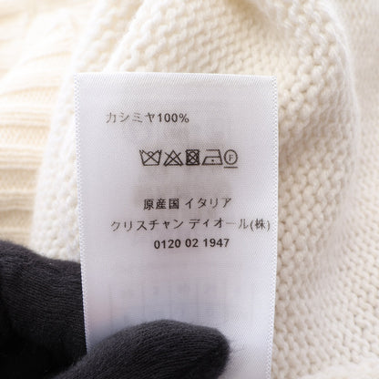 シグネチャー フリル 半袖 ニット カシミヤ オフホワイト ブラック クリスチャンディオール トップス Christian Dior