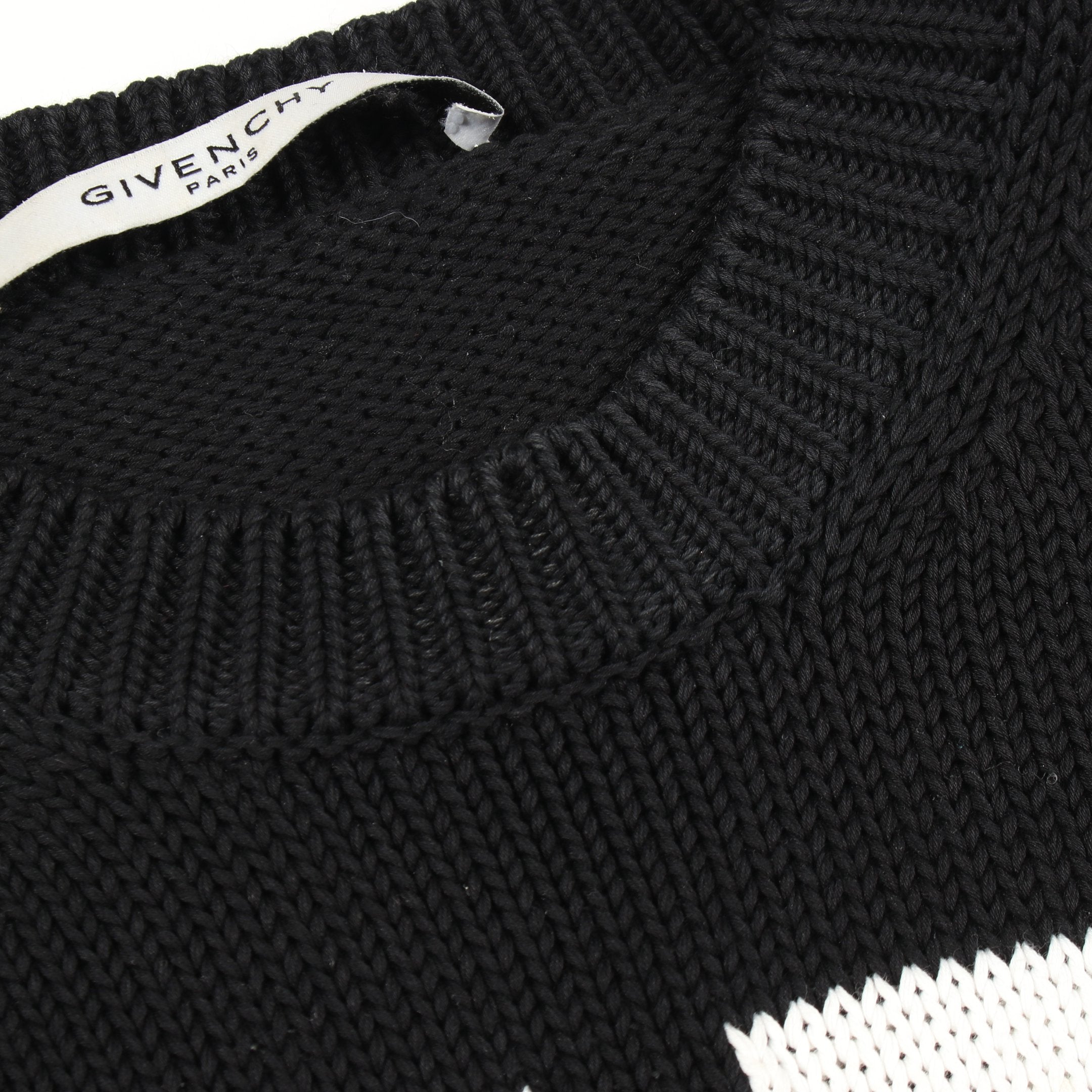ロゴ ダメージ加工 ニット コットン ブラック ジバンシィ – RECLO