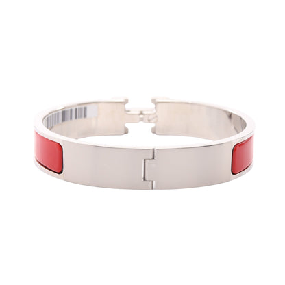 クリッククラックPM バングル エナメル シルバー レッド エルメス アクセサリー HERMES