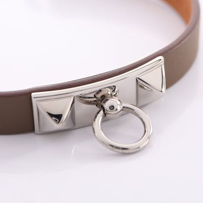リヴァル ミニ エトゥープ ブレスレット ヴォースイフト グレーブラウン シルバー エルメス アクセサリー HERMES