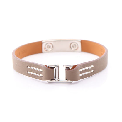 リヴァル ミニ エトゥープ ブレスレット ヴォースイフト グレーブラウン シルバー エルメス アクセサリー HERMES