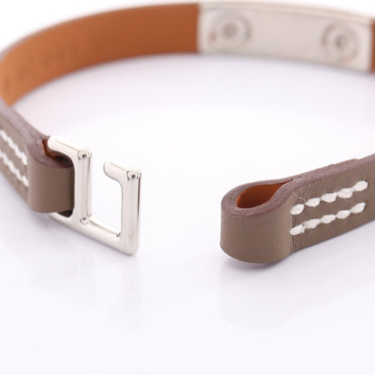 リヴァル ミニ エトゥープ ブレスレット ヴォースイフト グレーブラウン シルバー エルメス アクセサリー HERMES
