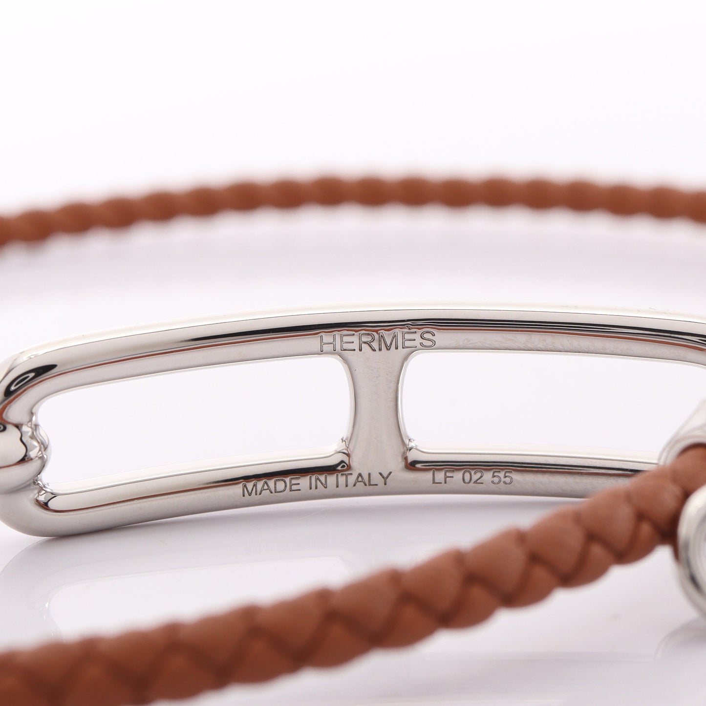 ルリ ドゥブルトゥール ブレスレット ヴォースイフト ブラウン シルバー エルメス アクセサリー HERMES