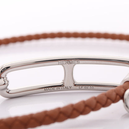 ルリ ドゥブルトゥール ブレスレット ヴォースイフト ブラウン シルバー エルメス アクセサリー HERMES