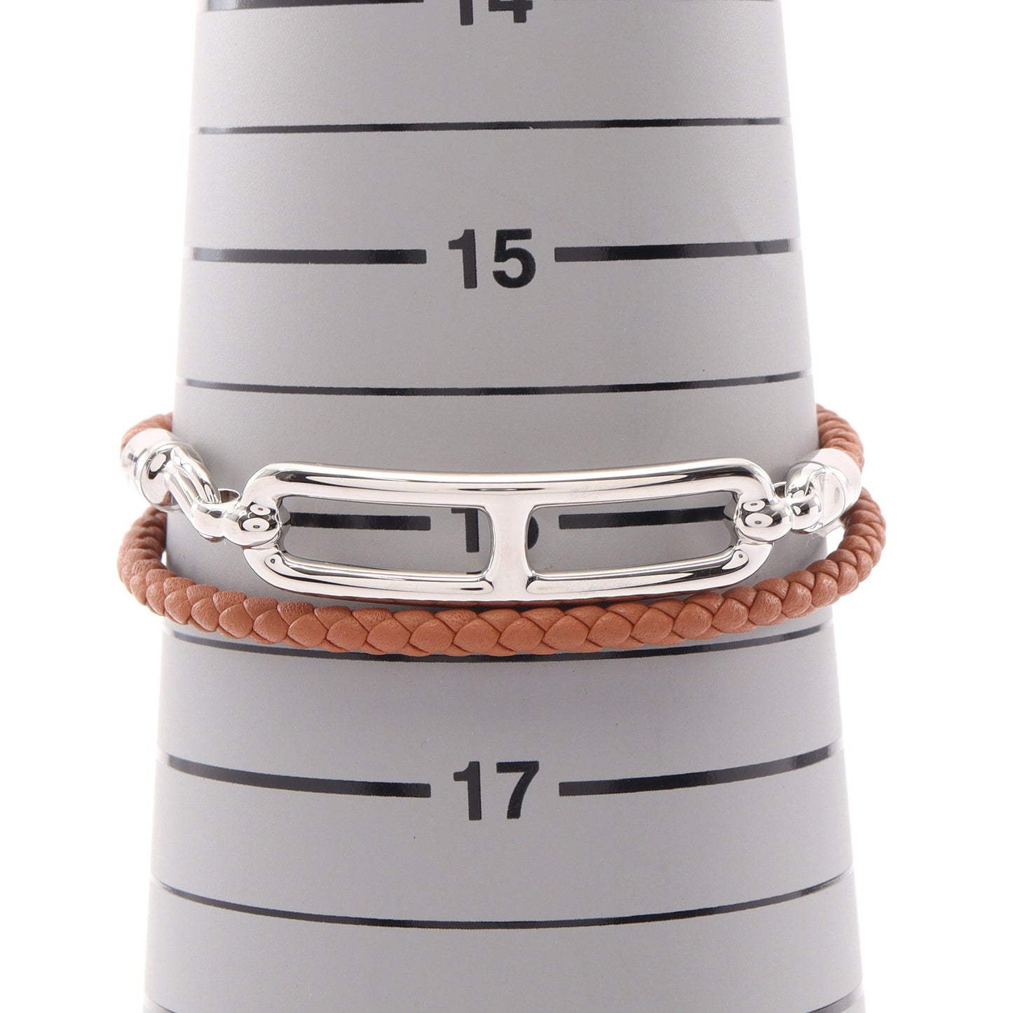 ルリ ドゥブルトゥール ブレスレット ヴォースイフト ブラウン シルバー エルメス アクセサリー HERMES