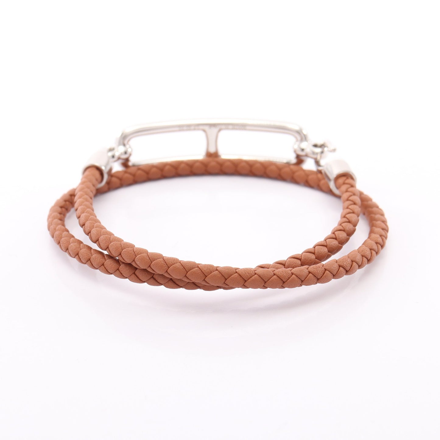 ルリ ドゥブルトゥール ブレスレット ヴォースイフト ブラウン シルバー エルメス アクセサリー HERMES