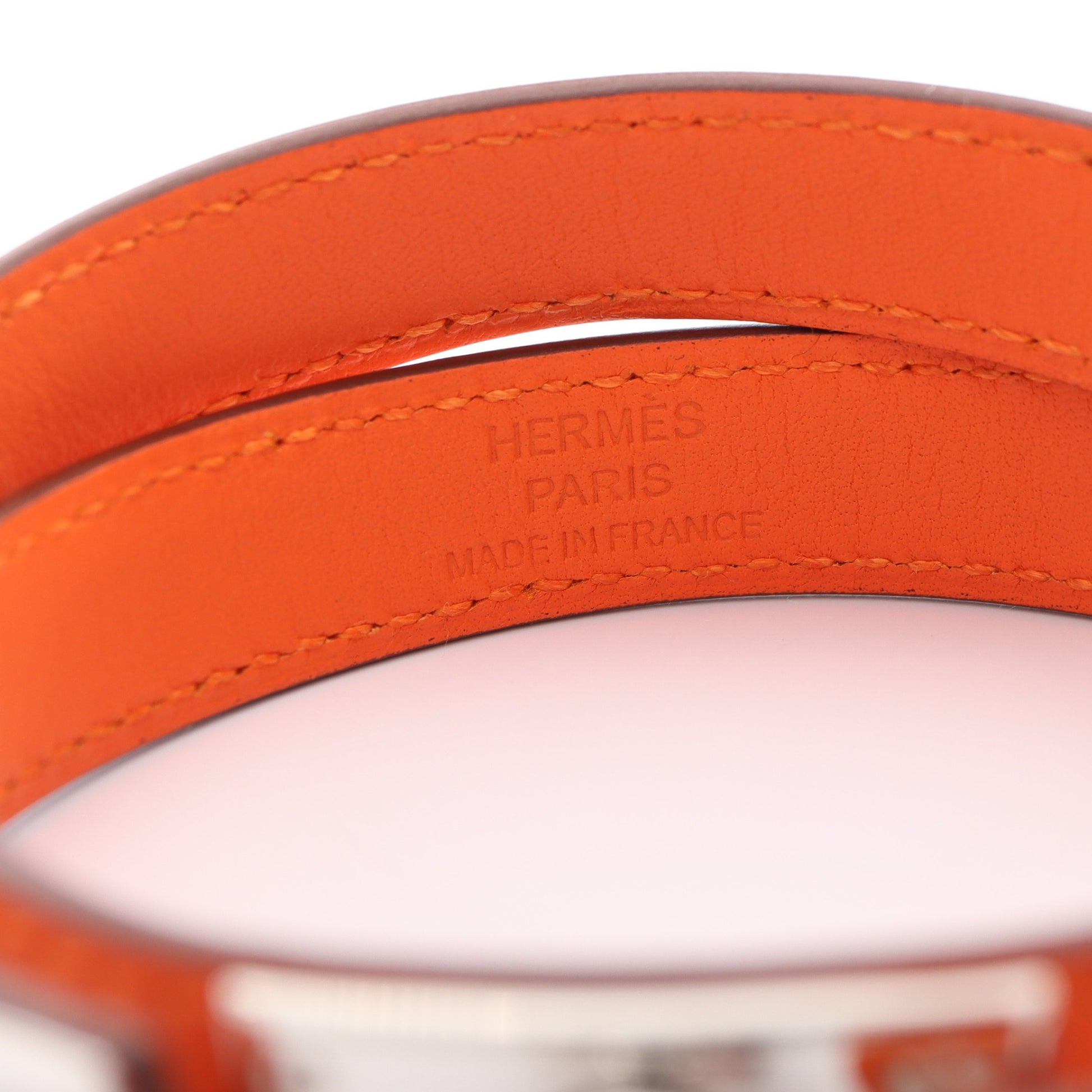 ケリーブレスレット ドゥブルトゥール ブレスレット ヴォースイフト オレンジ シルバー エルメス アクセサリー HERMES