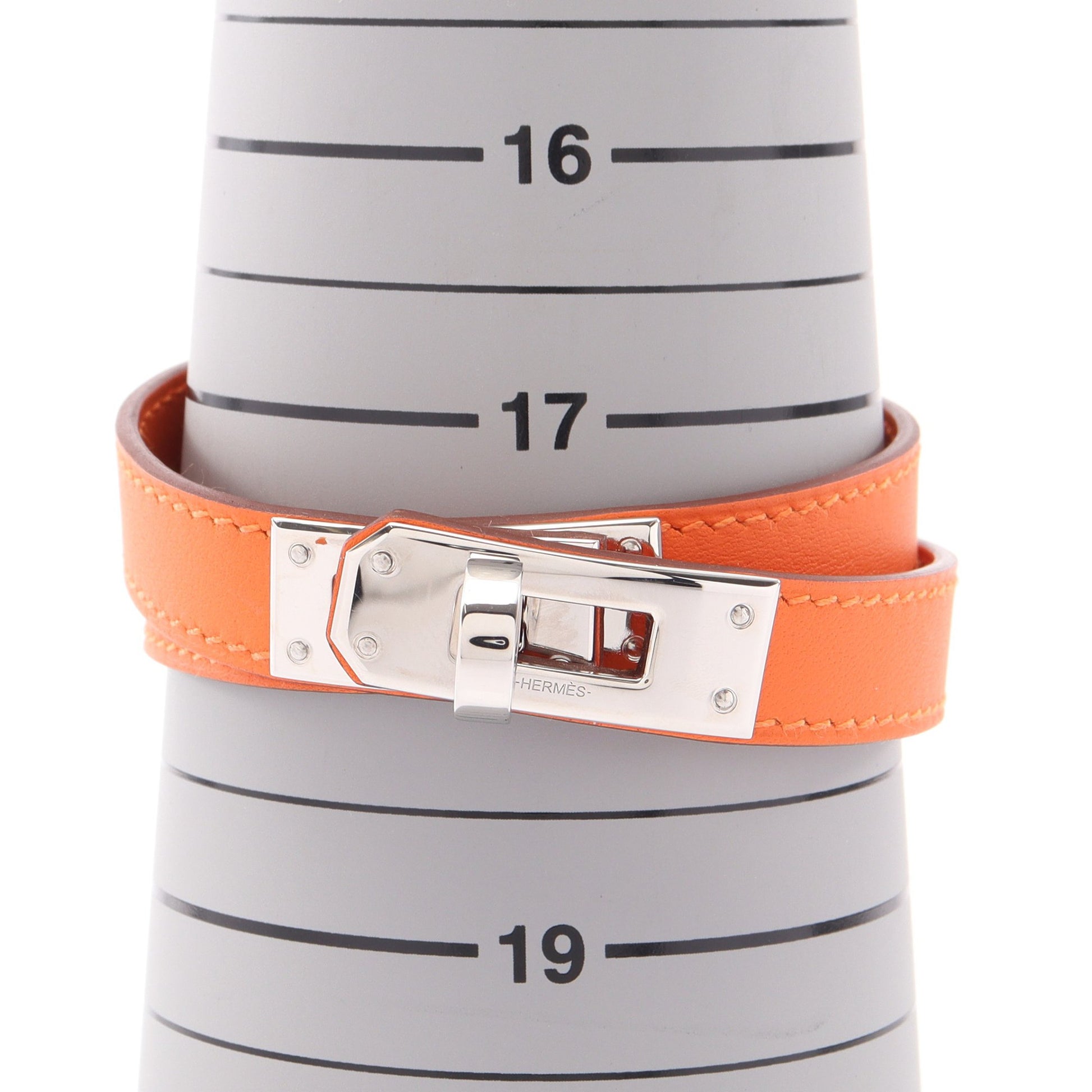 ケリーブレスレット ドゥブルトゥール ブレスレット ヴォースイフト オレンジ シルバー エルメス アクセサリー HERMES