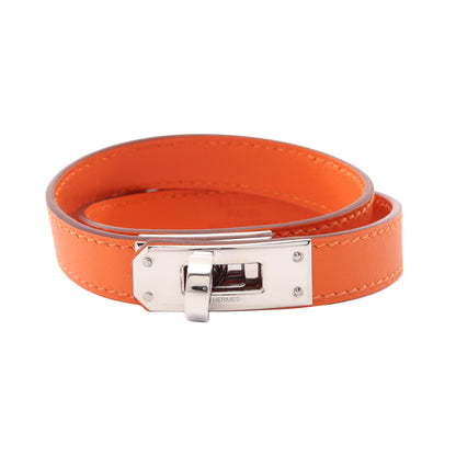 ケリーブレスレット ドゥブルトゥール ブレスレット ヴォースイフト オレンジ シルバー エルメス アクセサリー HERMES