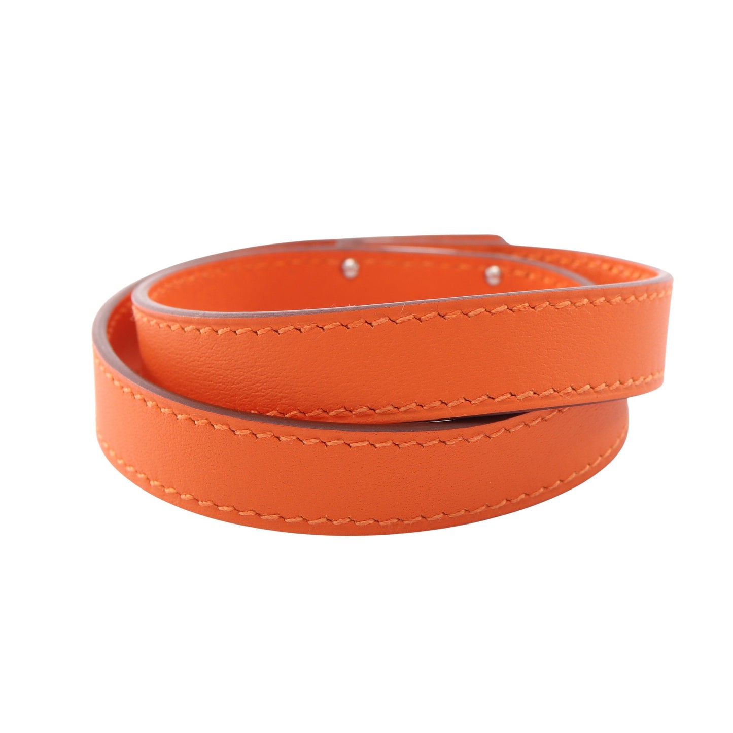 ケリーブレスレット ドゥブルトゥール ブレスレット ヴォースイフト オレンジ シルバー エルメス アクセサリー HERMES