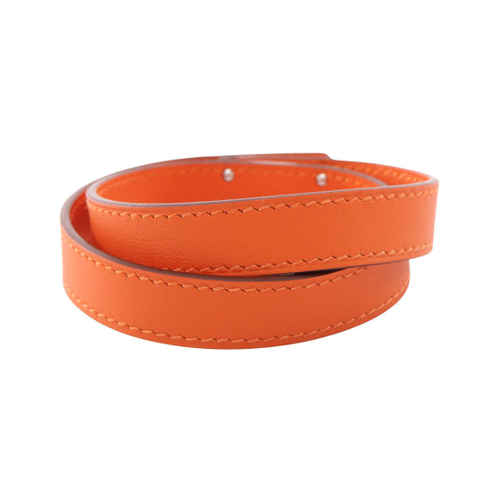 ケリーブレスレット ドゥブルトゥール ブレスレット ヴォースイフト オレンジ シルバー エルメス