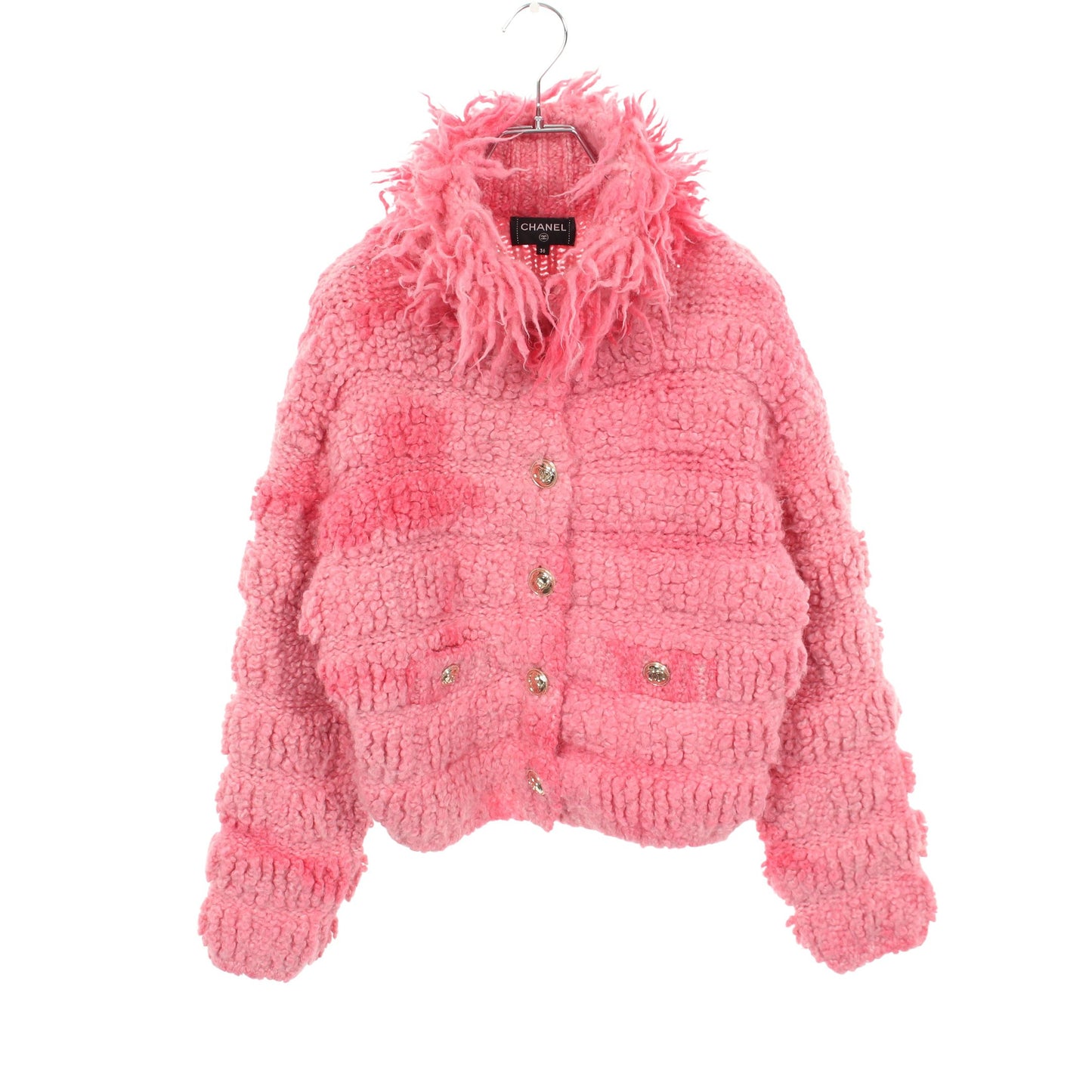 ココマークボタン ニット ジャケット ウール アルパカ ピンク シャネル アウター CHANEL