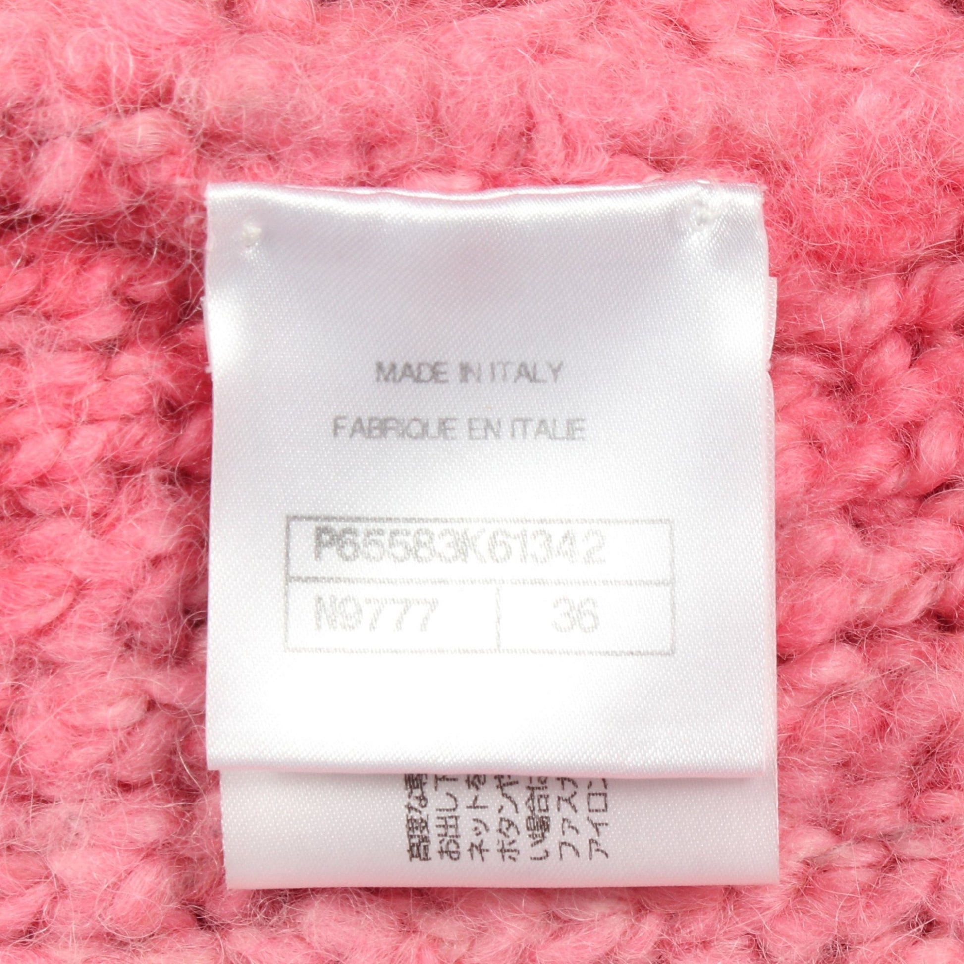 ココマークボタン ニット ジャケット ウール アルパカ ピンク シャネル アウター CHANEL