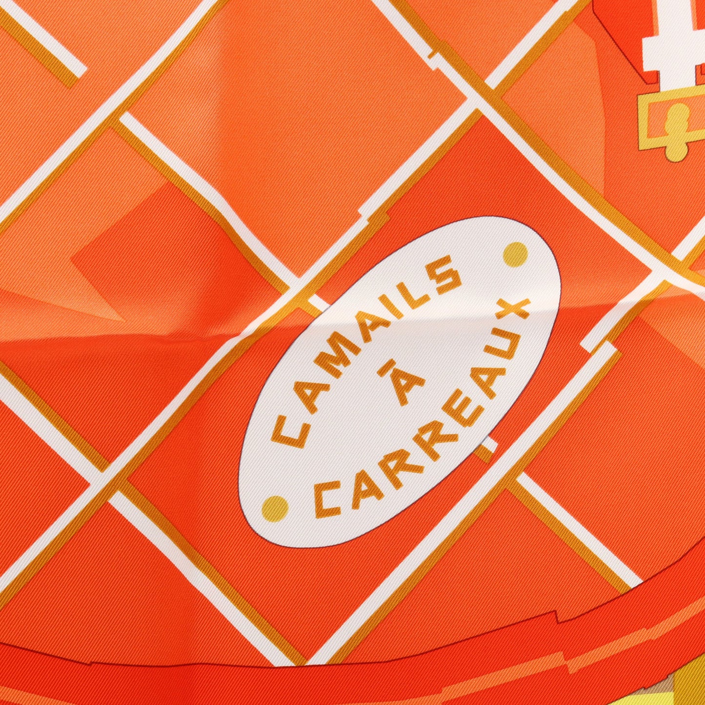 カレ90 CAMAILS A CARREAUX スカーフ シルク マルチカラー エルメス