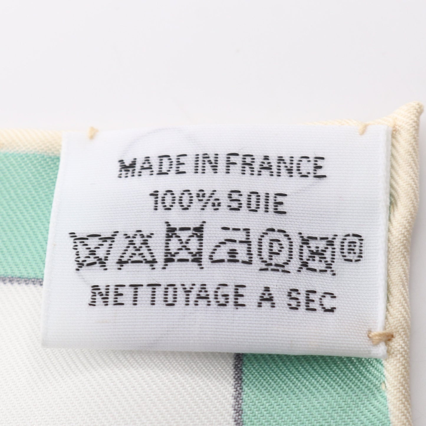 カレ90 Tea for Two スカーフ シルク ライトグリーン マルチカラー エルメス