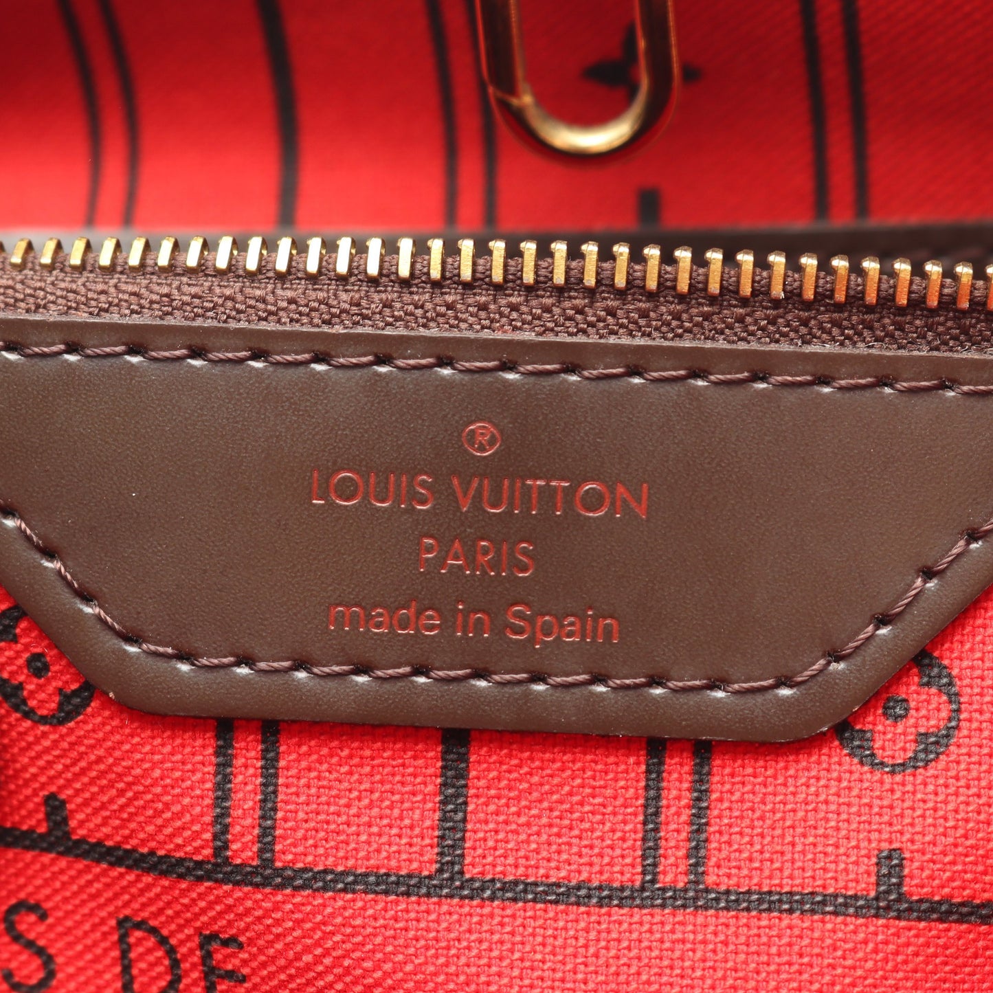 ネヴァーフルMM ダミエエベヌ ショルダーバッグ トートバッグ PVC レザー ブラウン ルイヴィトン バッグ LOUIS VUITTON