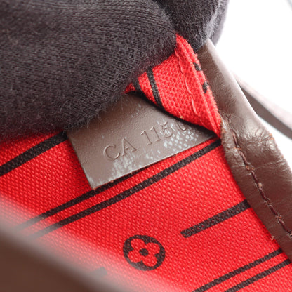 ネヴァーフルMM ダミエエベヌ ショルダーバッグ トートバッグ PVC レザー ブラウン ルイヴィトン バッグ LOUIS VUITTON