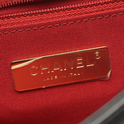 マトラッセ チェーンショルダーバッグ ラムスキン ブラック ゴールド金具 シャネル