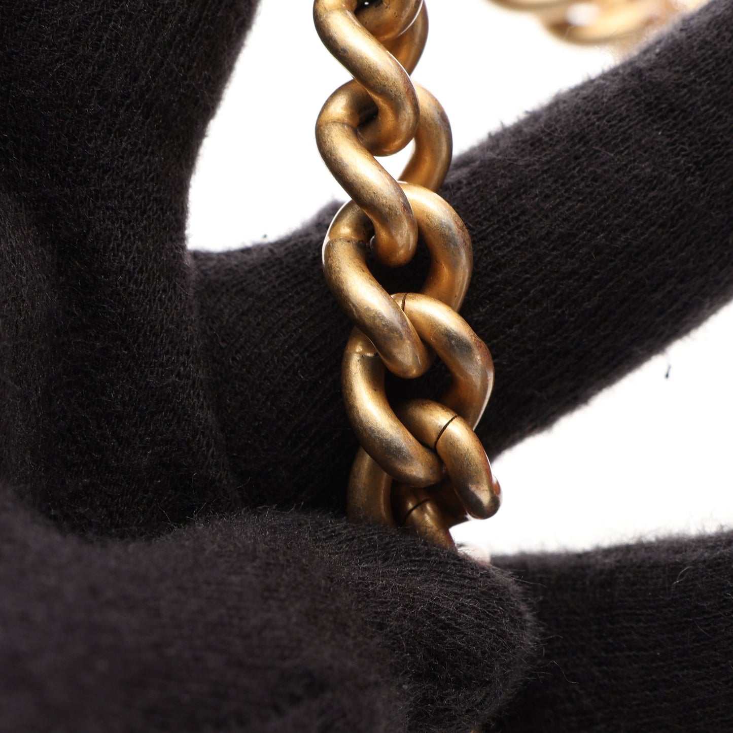 マトラッセ トップハンドル 2WAY チェーンショルダーバッグ キャビアスキン レッド ゴールド金具 シャネル