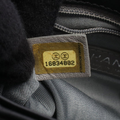 マトラッセ 2WAY チェーンハンドバッグ レザー ブラック シルバー金具 シャネル