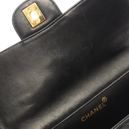 マトラッセ ダブルフェイス チェーンショルダーバッグ ラムスキン ブラック ゴールド金具 シャネル