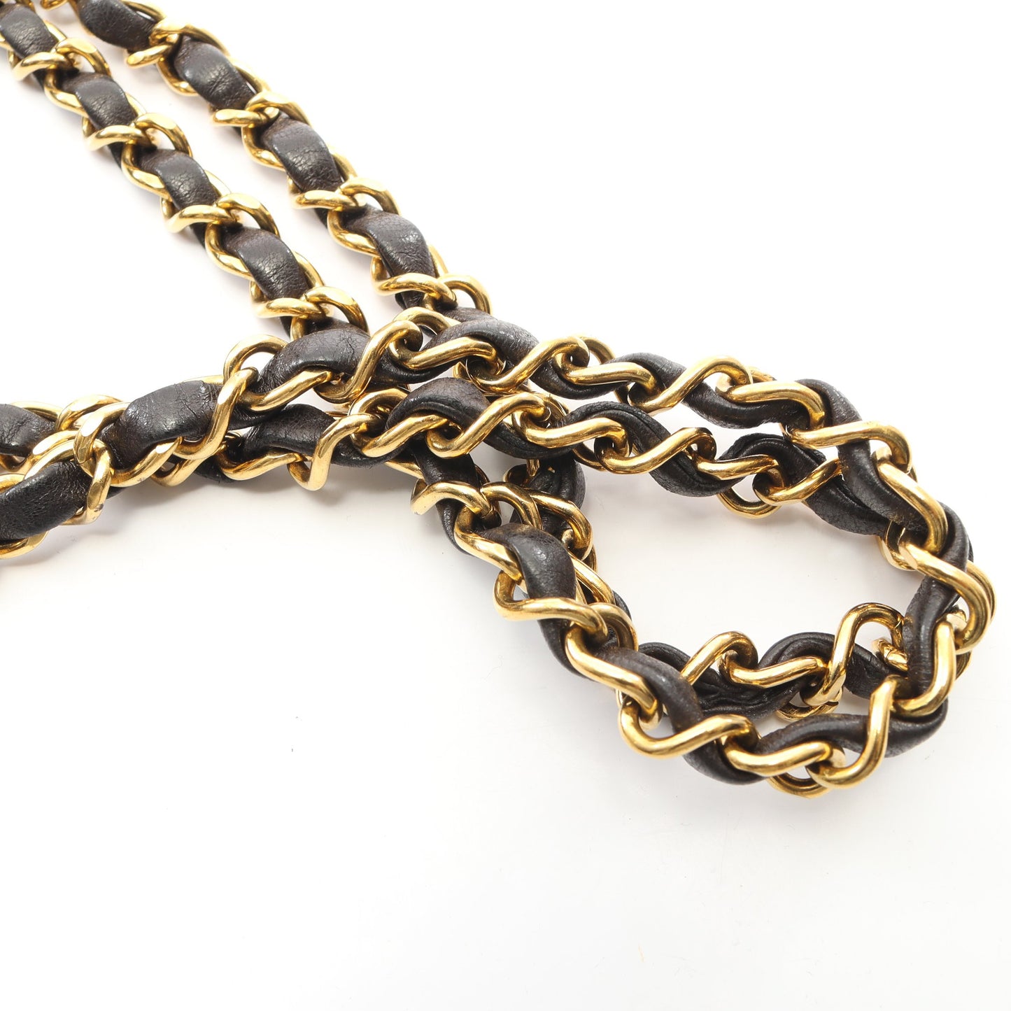 マトラッセ Wフラップ Wチェーンショルダーバッグ ラムスキン ブラック ゴールド金具 ヴィンテージ シャネル