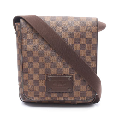 ブルックリンPM ダミエエベヌ ショルダーバッグ PVC レザー ブラウン ルイヴィトン バッグ LOUIS VUITTON