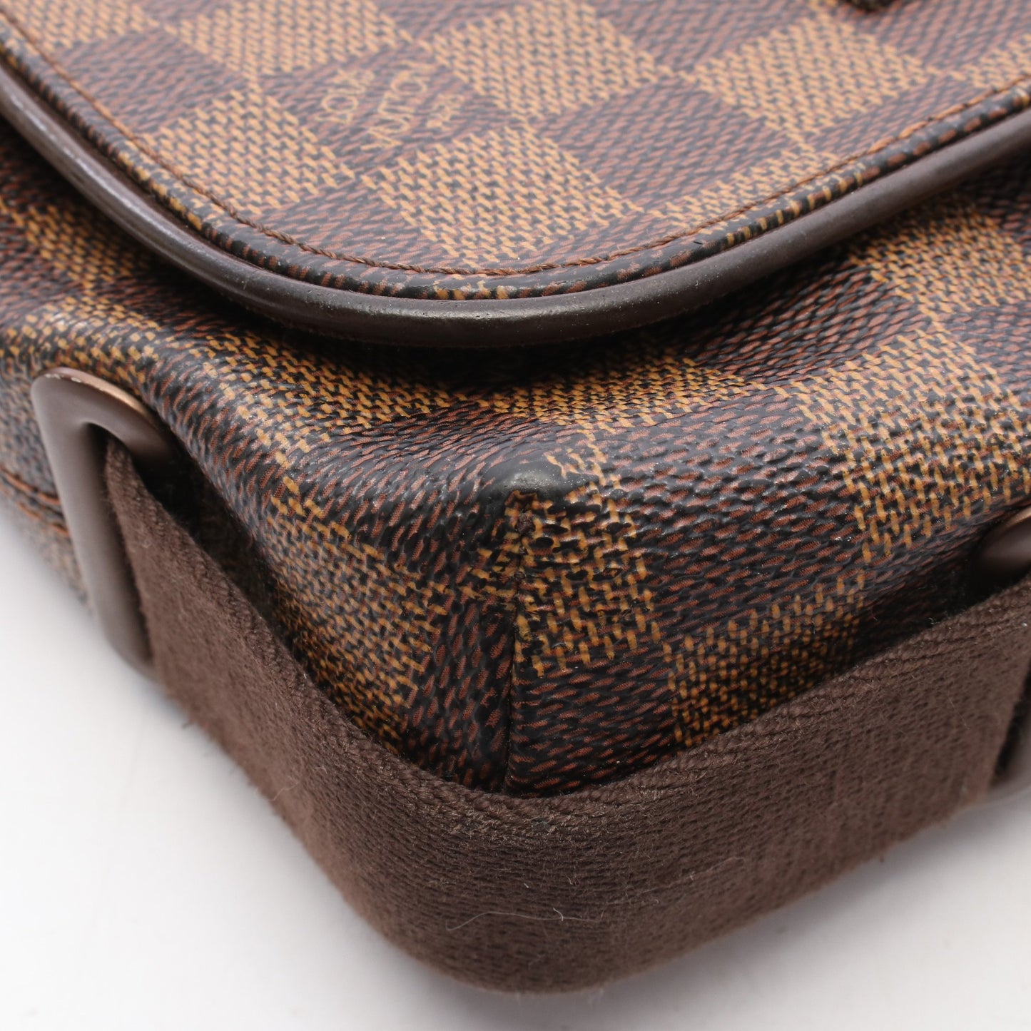 ブルックリンPM ダミエエベヌ ショルダーバッグ PVC レザー ブラウン ルイヴィトン バッグ LOUIS VUITTON